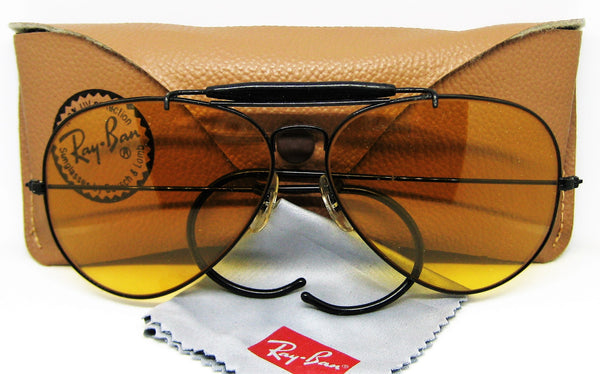 Ray-Ban USA Vintage 1970s B&L Aviator Ambermatic OutdoorsMan II *NOS Sunglasses - Vintage Sunglasses 