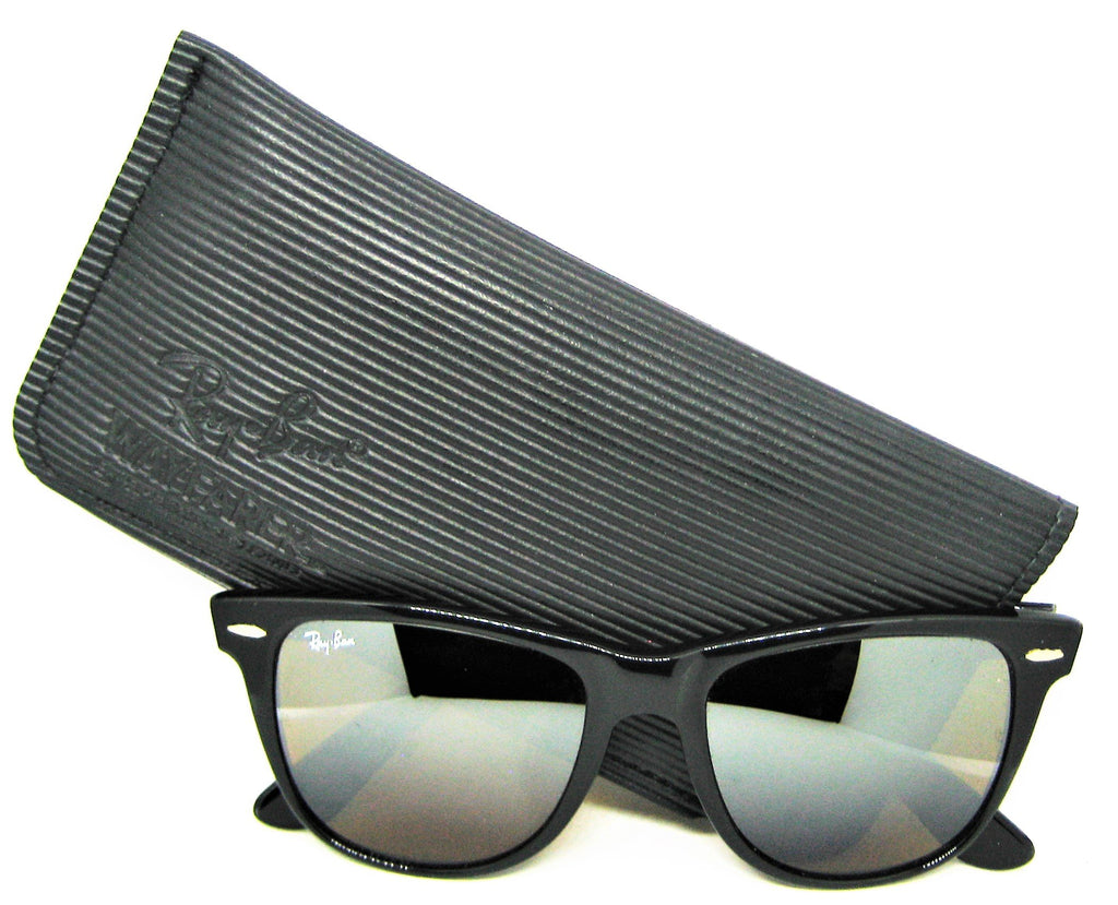Ray-Ban USA NOS Vintage B&L Wayfarer II W0758 TGM B15 Ebony NewInBox Sunglasses - Vintage Sunglasses 