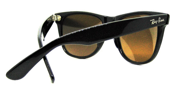 Ray-Ban USA NOS Vintage B&L Wayfarer II W0758 TGM B15 Ebony NewInBox Sunglasses - Vintage Sunglasses 